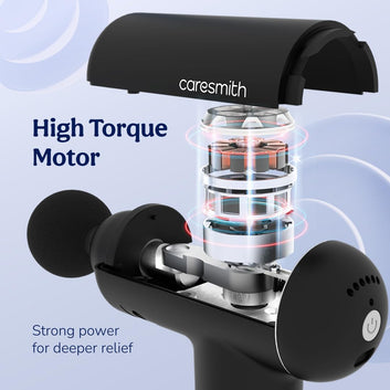 Massager Gun For Full Body Massager [4 Headsl] 6 Speed Mode Massager for Full Body Pain Relief, Muscle Relaxation of Neck, Shoulder, Back, Foot for Men & Women, Black.  (8)8 total reviews