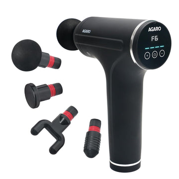 Full body Massager Machine, Handheld Deep Tissue Massage Gun, 4 Heads, 6 Speed, Rechargeable Percussion Massager for Muscle Relief & Relaxation, for...