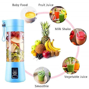 Portable USB Rechargeable Mini Juicer Blender,Electric Juicer Bottle For Smoothies and Juices, Mixer Juicer that Crushes Ice