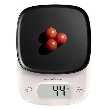 HealthSense Weight Machine for Kitchen, Kitchen Food Weighing Scale for Health, Fitness, Home Baking & Cooking with Bright LCD,